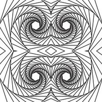 Abstract 3d dynamical rippled texture, on a white background. Geometric shapes from the black lines. vector