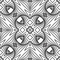 Seamless 3D Stripe Pattern on a white background. Geometric shapes from the black lines. vector