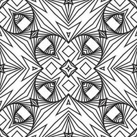 Seamless 3D Stripe Pattern on a white background. Geometric shapes from the black lines. vector