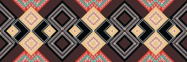 Tribal ethnic pattern. Traditional ethnic pattern design It is a pattern created by combining geometric shapes. Design for print. Using in the fashion industry. vector