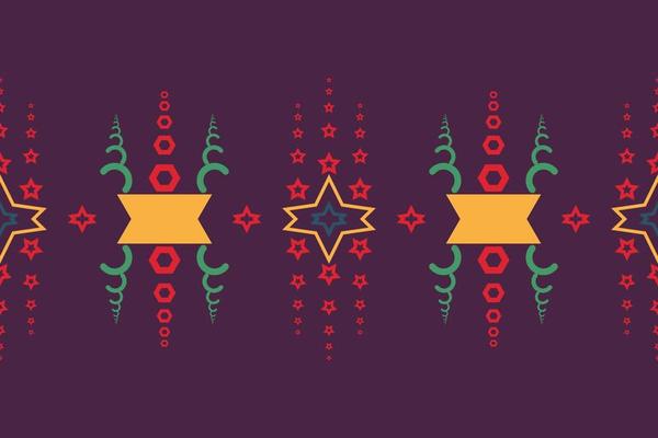 Ethnic border Ikat Seamless Pattern Textile ikat triangle seamless pattern digital vector design for Print saree Kurti Borneo Fabric border brush symbols swatches cotton