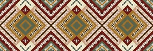 The ethnic design drawing is colorful. Geometric ethnic pattern traditional Design It is a pattern created by combining geometric shapes. Design for print. Using in the fashion industry. vector
