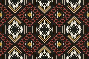 Ethnic Pattern. Ikat Seamless folk embroidery,traditional pattern background It is a pattern created by combining geometric shapes. Design for print. Using in the fashion industry. vector