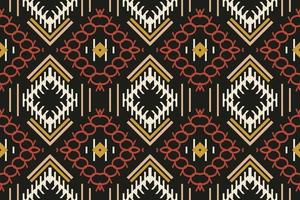 Ethnic Pattern. Ikat Seamless folk embroidery,traditional pattern background It is a pattern created by combining geometric shapes. Design for print. Using in the fashion industry. vector