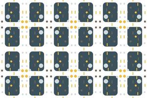 Trendy geometry shapes vector seamless pattern It consists of a polyhedron such as a circle square triangle Used in the textile industry, fabric pattern, paper, wallpaper, book cover