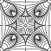 3D Geometric Halftone Abstract pattern for Fabric and textile, on a white background. Geometric shapes from the black lines. vector
