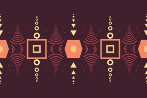 Ethnic border Ikat Seamless Pattern Textile ikat triangle seamless pattern digital vector design for Print saree Kurti Borneo Fabric border brush symbols swatches designer