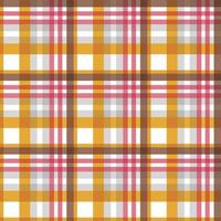 tartan pattern design texture is made with alternating bands of coloured pre-dyed threads woven as both warp and weft at right angles to each other. vector