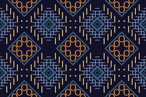 patrón étnico. bordado folclórico sin costuras ikat, vector estampado tradicional es un patrón creado mediante la combinación de formas geométricas. diseño para imprimir. utilizando en la industria de la moda.