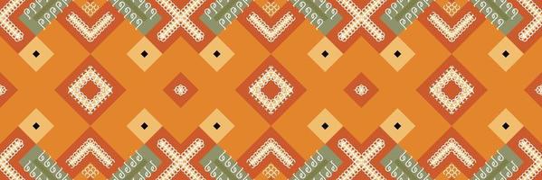 Ethnic Aztec Ikat Seamless Pattern Textile ikat Aztec seamless pattern digital vector design for Print saree Kurti Borneo Fabric Aztec brush symbols swatches designer