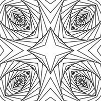 3D curved lines, striped on a white background. Geometric shapes from the black lines. vector