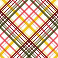 El textil de diseño de patrones de cuadros está hecho con bandas alternas de hilos preteñidos de colores tejidos tanto en urdimbre como en trama en ángulo recto entre sí. vector