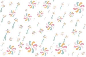 Cute botanical floral seamless patterns vector illustration design It is a pattern created by combining freehand. Create beautiful fabric patterns. Design for print. Using in the.