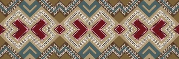 Ethnic Aztec Ikat Seamless Pattern Textile ikat background seamless pattern digital vector design for Print saree Kurti Borneo Fabric Aztec brush symbols swatches stylish