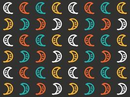Moon Freehand Drawing Aztec fabric Seamless Pattern Design Ethnic Aztec fabric carpet mandala ornament native boho chevron textile. vector