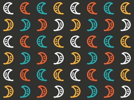 Moon Freehand Drawing Aztec fabric Seamless Pattern Design Ethnic Aztec fabric carpet mandala ornament native boho chevron textile.