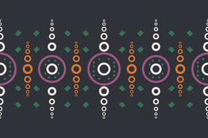 Ethnic border Ikat Seamless Pattern Textile ikat fabric seamless pattern digital vector design for Print saree Kurti Borneo Fabric border brush symbols swatches designer