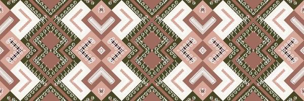 étnico azteca ikat patrón sin costuras textil ikat damasco patrón sin costuras diseño de vector digital para imprimir sari kurti tela de borneo azteca cepillo símbolos muestras algodón