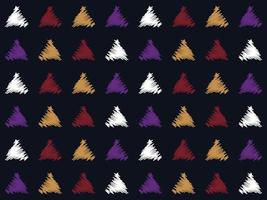 Freehand triangle Dotted fabric Seamless Pattern Design Ethnic Aztec fabric carpet mandala ornament native boho chevron textile. vector