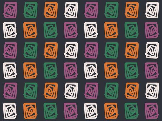 Square Freehand Pattern Aztec fabrics Seamless Pattern Design Geometric African American oriental traditional vector illustrations. Embroidery style.