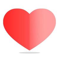 Flat heart red color vector