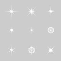 estrella brillante icono conjunto vector aislado