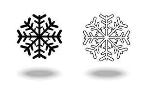 beautiful white snow frozen icon set isolated white background vector