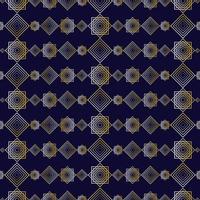 Abstract shape idae geometric pattern gold on blue background fabric vector