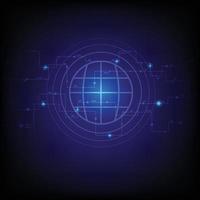 Abstract world server communication line dot digital connect background vector