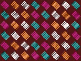 Freehand Pattern Rectangle Shapes print fabric Seamless Pattern Design Ethnic Aztec fabric carpet mandala ornament native boho chevron textile. vector