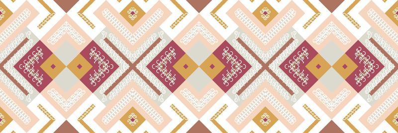 The ethnic design drawing is colorful. traditional patterned old saree dress design It is a pattern created by combining geometric shapes. Design for print. Using in the fashion industry.