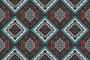 Ikat Seamless Pattern  ikat triangle batik textile seamless pattern digital vector design for Print saree Kurti Borneo Fabric border brush symbols swatches cotton