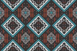 Ikat Seamless Pattern  ikat triangle batik textile seamless pattern digital vector design for Print saree Kurti Borneo Fabric border brush symbols swatches cotton