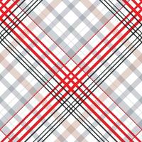 checkered design seamless textile is made with alternating bands of coloured pre dyed threads woven as both warp and weft at right angles to each other. vector