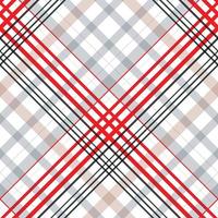 checkered design seamless textile is made with alternating bands of coloured pre dyed threads woven as both warp and weft at right angles to each other. vector