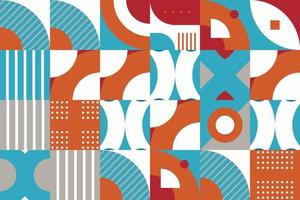 Stylish Modern geometric shapes seamless pattern It consists of a polyhedron such as a circle square triangle Used in the textile industry, fabric pattern, paper, wallpaper, book cover vector
