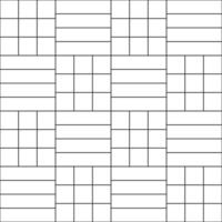 Editable Seamless Geometric Pattern Tile with Herringbone Line Art vector
