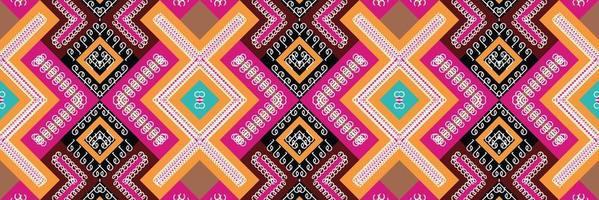 étnico azteca ikat patrón sin costuras textil ikat damasco patrón sin costuras diseño de vector digital para imprimir saree kurti borneo tela azteca cepillo símbolos muestras elegante