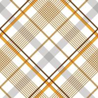 plaid pattern seamless textile is made with alternating bands of coloured pre dyed threads woven as both warp and weft at right angles to each other. vector