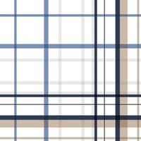 check tartan pattern design textile is made with alternating bands of coloured pre dyed threads woven as both warp and weft at right angles to each other. vector
