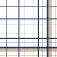 check tartan pattern design textile is made with alternating bands of coloured pre dyed threads woven as both warp and weft at right angles to each other. vector