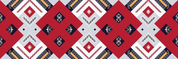 Ethnic pattern design of the Philippines. traditional patterned Native American art It is a pattern created by combining geometric shapes. Design for print. Using in the fashion industry. vector