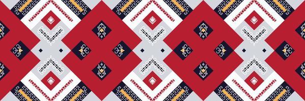 Ethnic pattern design of the Philippines. traditional patterned Native American art It is a pattern created by combining geometric shapes. Design for print. Using in the fashion industry. vector