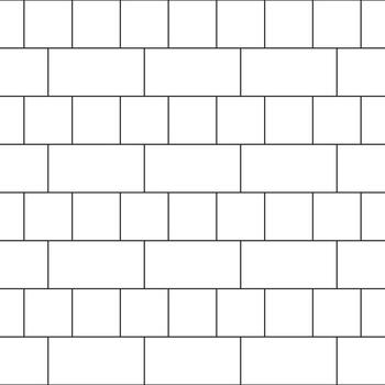 Seamless pattern with modern rectangular herringbone white tiles. Realistic diagonal texture. Vector illustration.