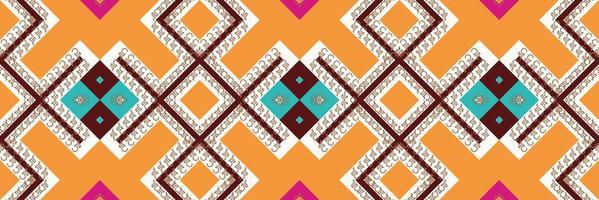 Ethnic pattern design of the Philippines. traditional pattern background It is a pattern created by combining geometric shapes. Design for print. Using in the fashion industry. vector