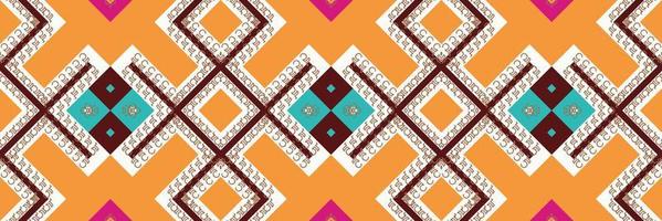 Ethnic pattern design of the Philippines. traditional pattern background It is a pattern created by combining geometric shapes. Design for print. Using in the fashion industry. vector