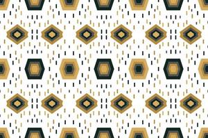 Abstract Modern geometry shapes seamless pattern It consists of a polyhedron such as a circle square triangle Used in the textile industry, fabric pattern, paper, wallpaper, book cover vector