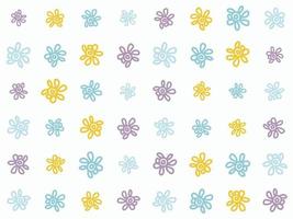 Freehand Flower Native American fabric Seamless Pattern Design Geometric boho texture vector illustrations background.