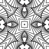Monochrome 3D dimensional lined cubes in seamless pattern, on a white background. Geometric shapes from the black lines. vector