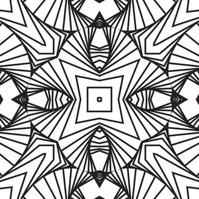 Monochrome 3D dimensional lined cubes in seamless pattern, on a white background. Geometric shapes from the black lines.